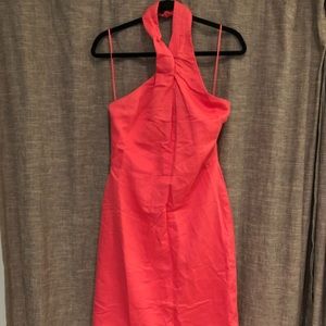 Banana Republic coral halter dress